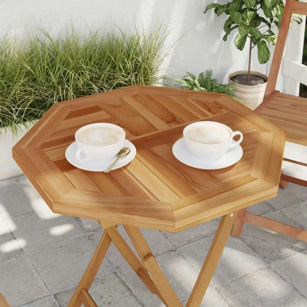 Table Top 60x60x2.5 cm Octagonal Solid Wood Teak 366664