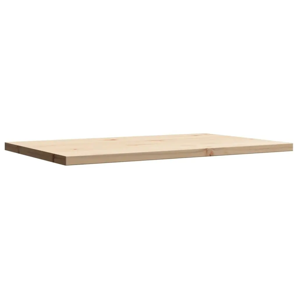 Table Top 80x50x2.5 cm Rectangular Solid Wood Pine 847427