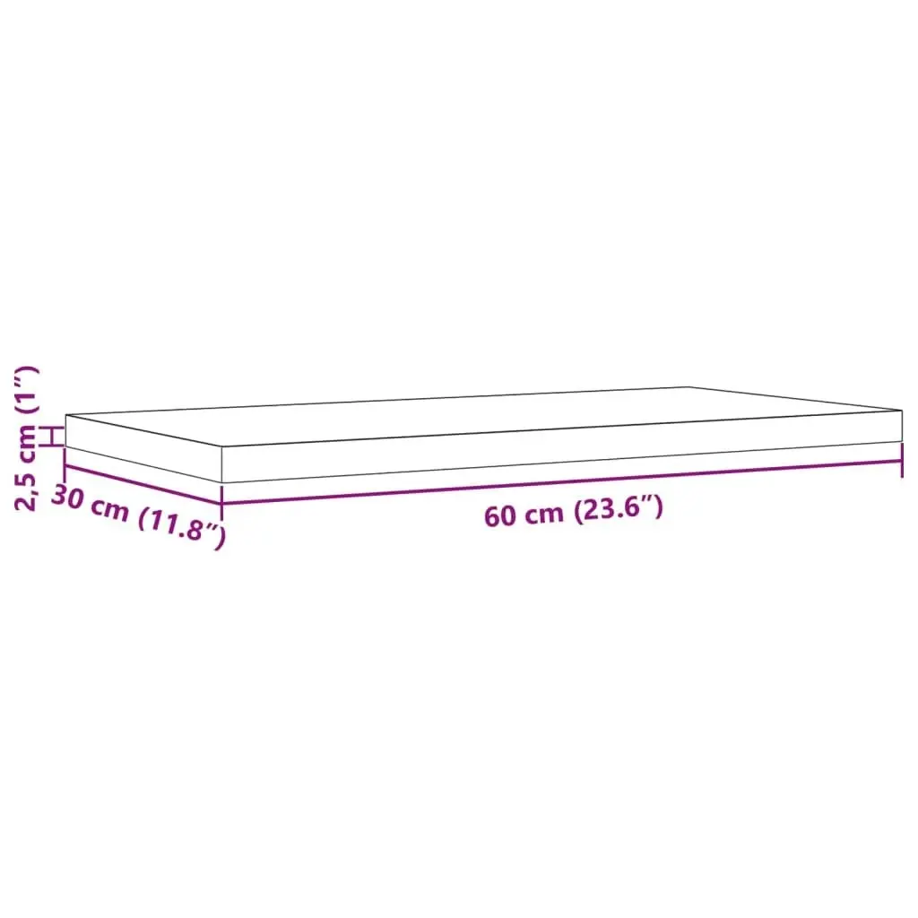 Table Tops 2 pcs 60x30x2.5 cm Rectangular Solid Wood Pine 847425