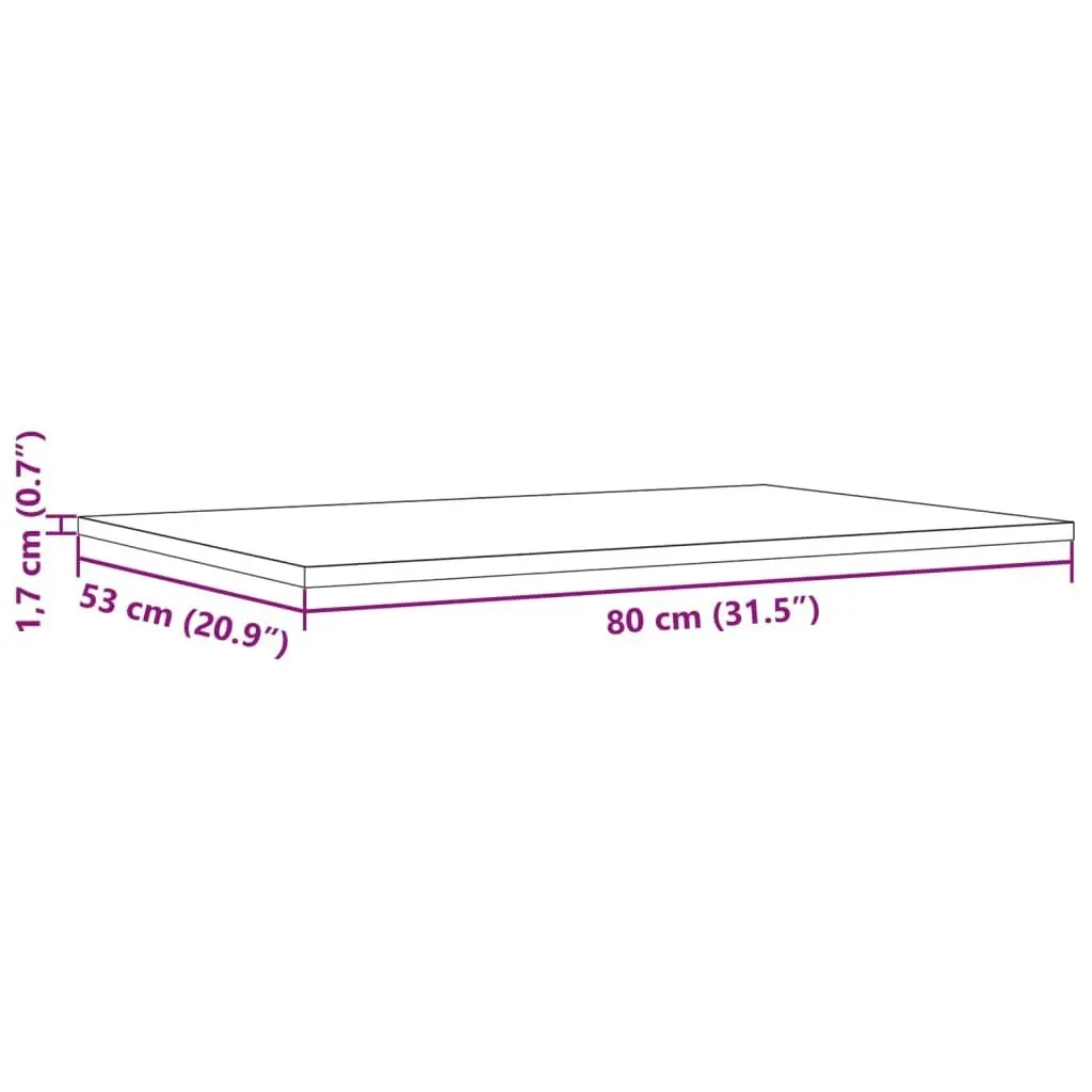 Table Tops 3 pcs 80x53x1.7 cm Rectangular Solid Wood Pine 847420