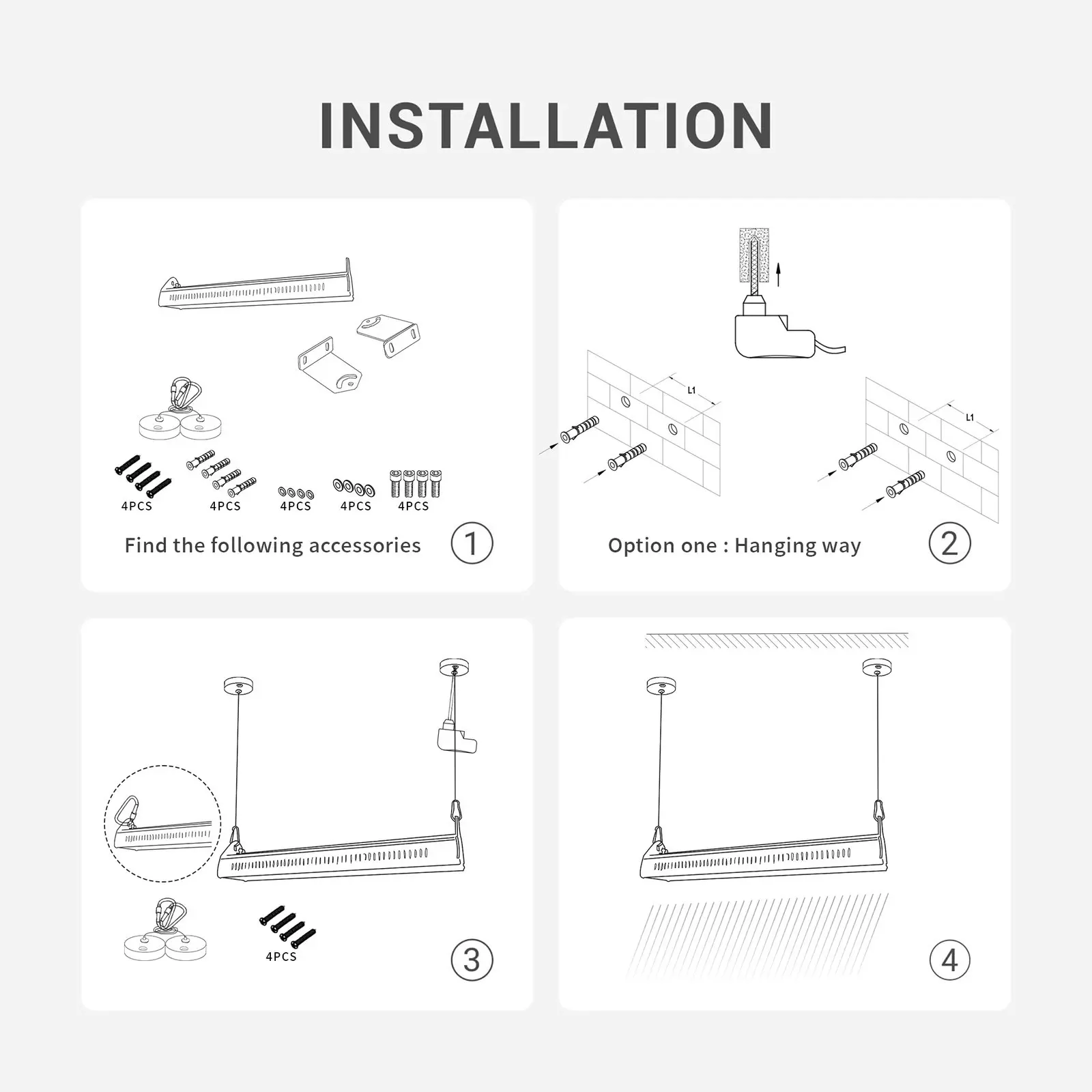 Outway H018 waterproof LED linear highbay 140LM/W 100W