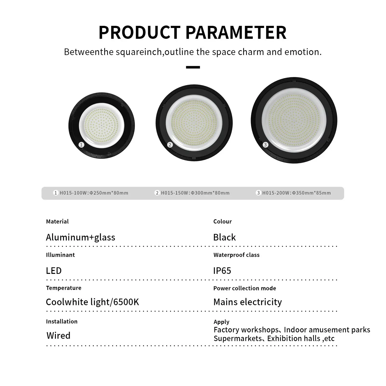 Outway H015EI Eco-friendly LED highbay 100W Round