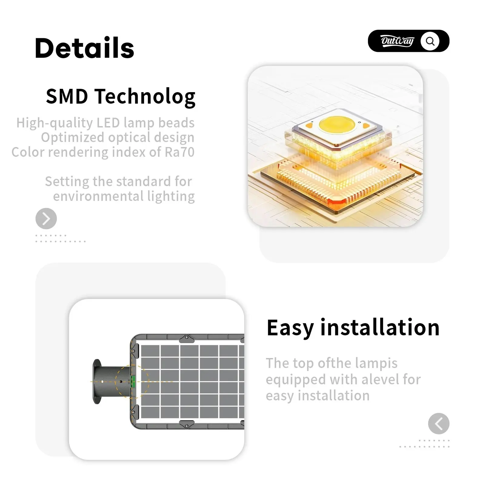 Outway T007ES Solar Street Light With Motion Sensor 60W