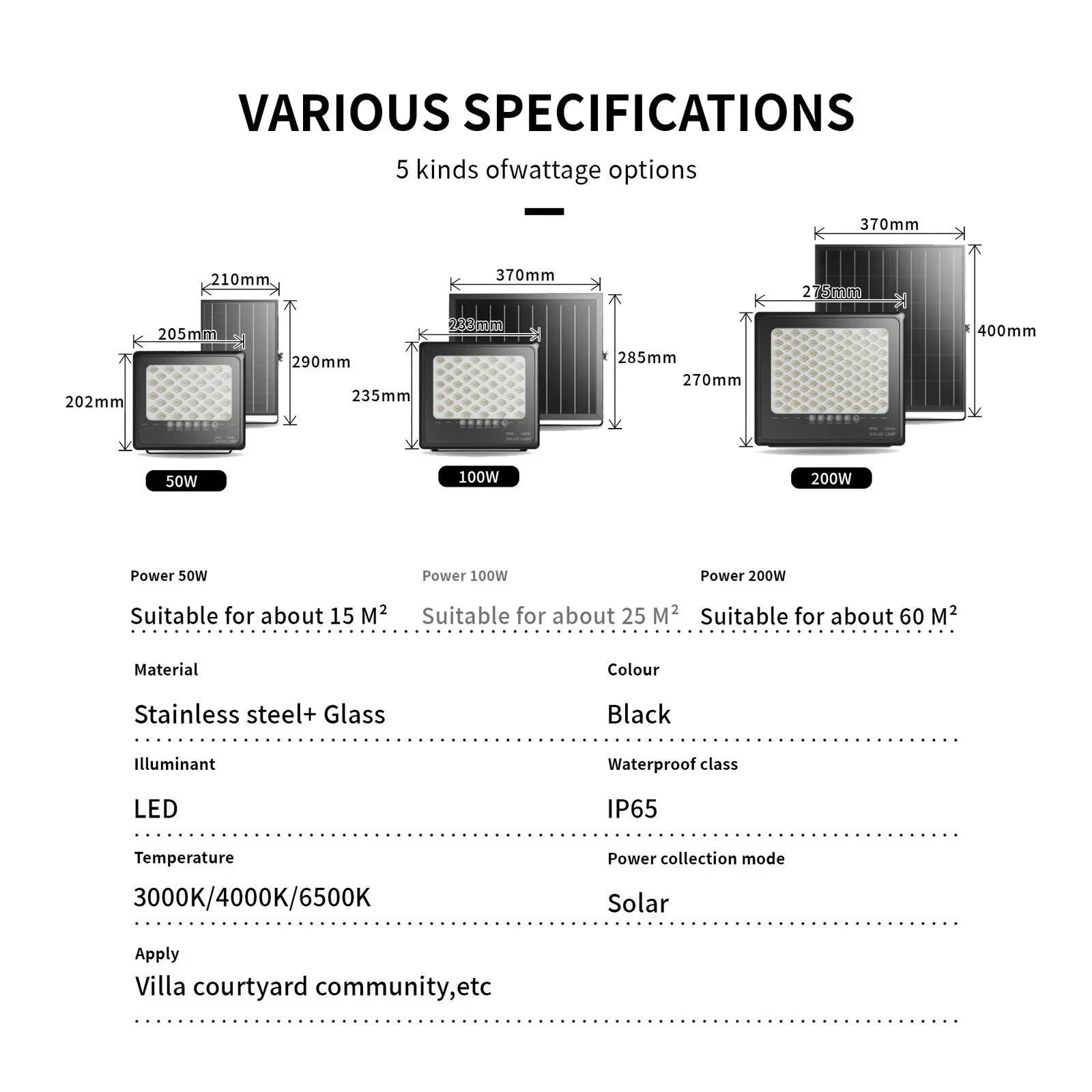 Outway T001ES solar motion sensor floodlight 50W