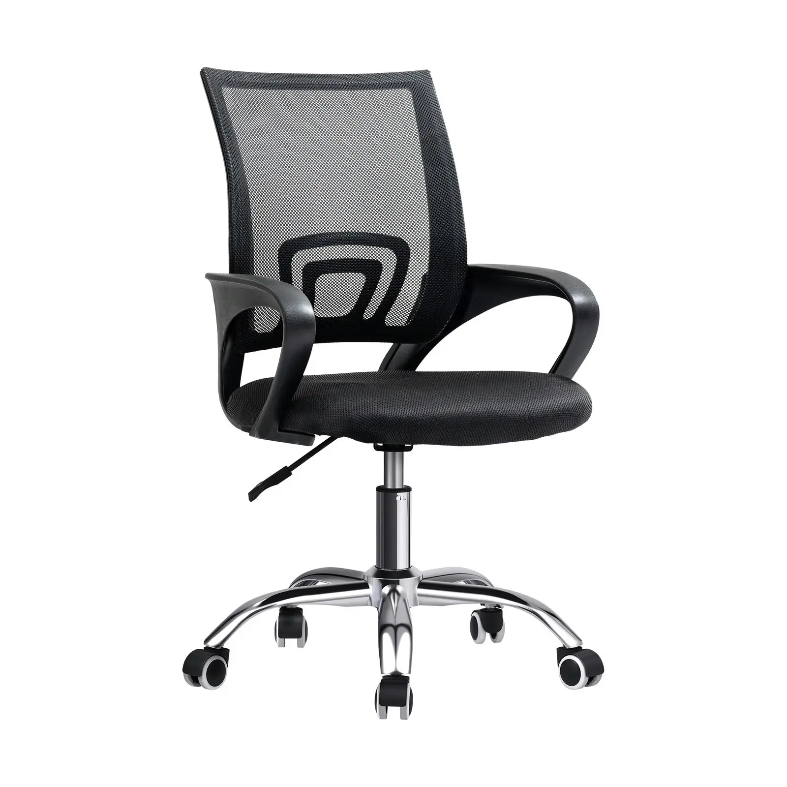 Oikiture Home Office Desk and Chair Set Black Computer Desk Mesh Office Chair