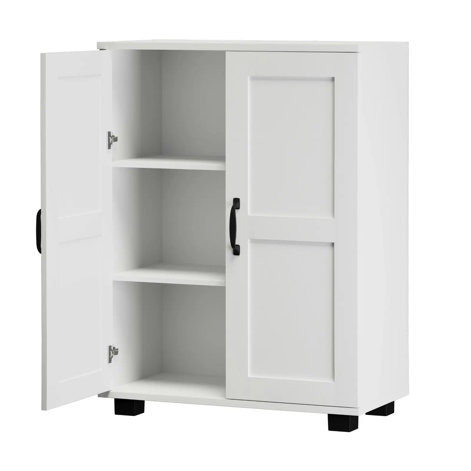 Oikiture Bathroom Storage Cabinet Buffet Sideboard 2 Door Cupboard White