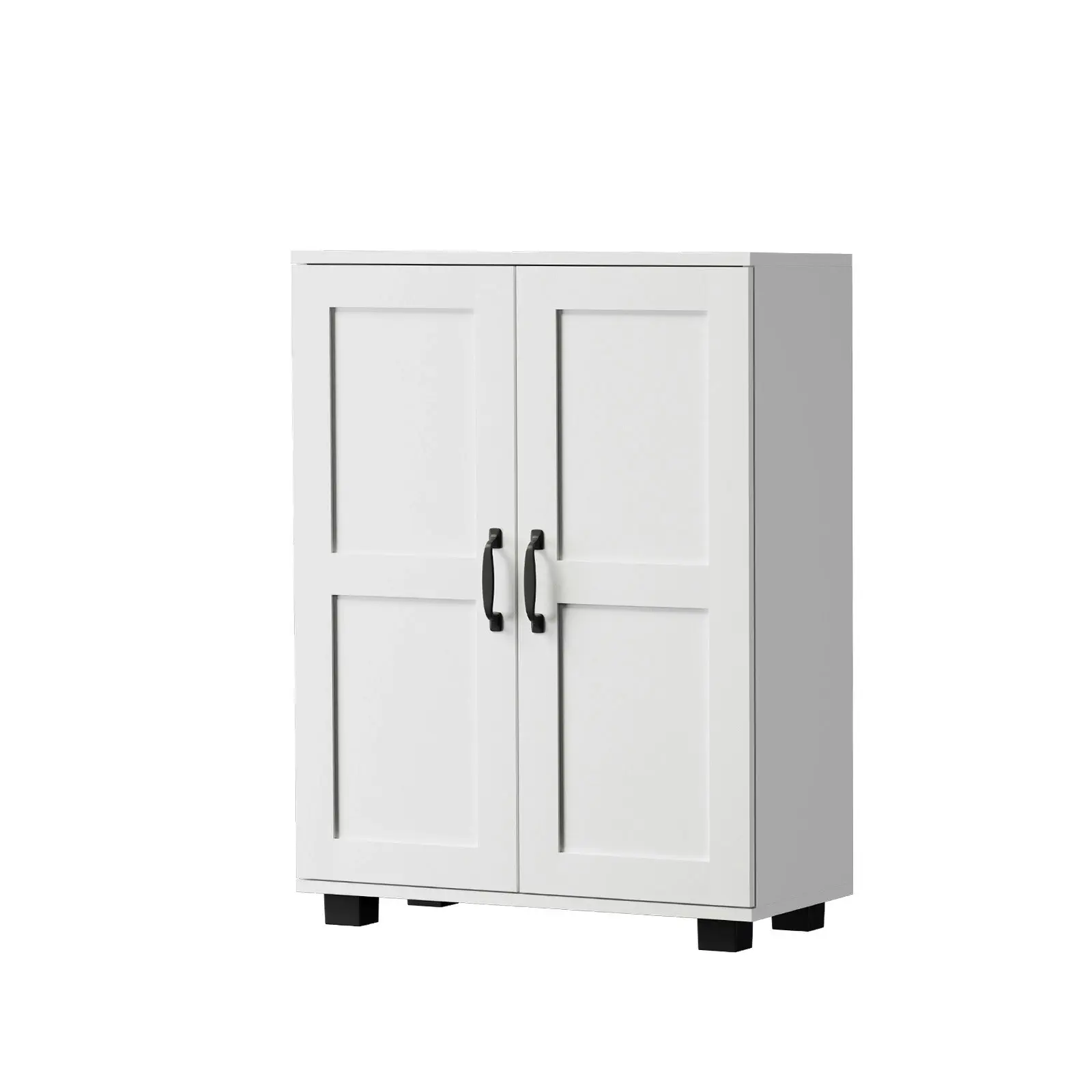 Oikiture Bathroom Storage Cabinet Buffet Sideboard 2 Door Cupboard White