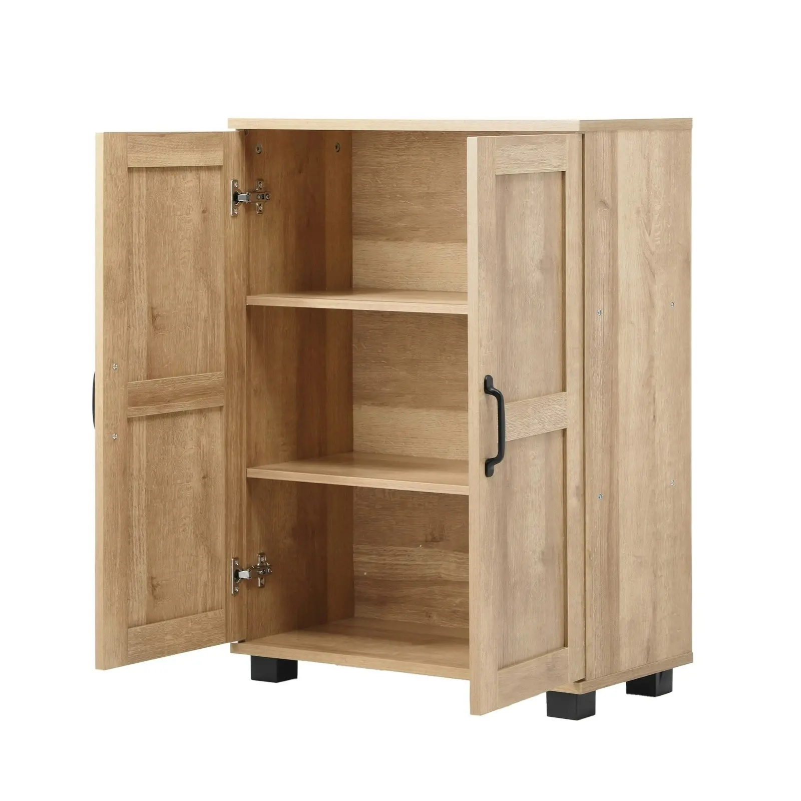 Oikiture Bathroom Storage Cabinet Buffet Sideboard 2 Door Cupboard Natural