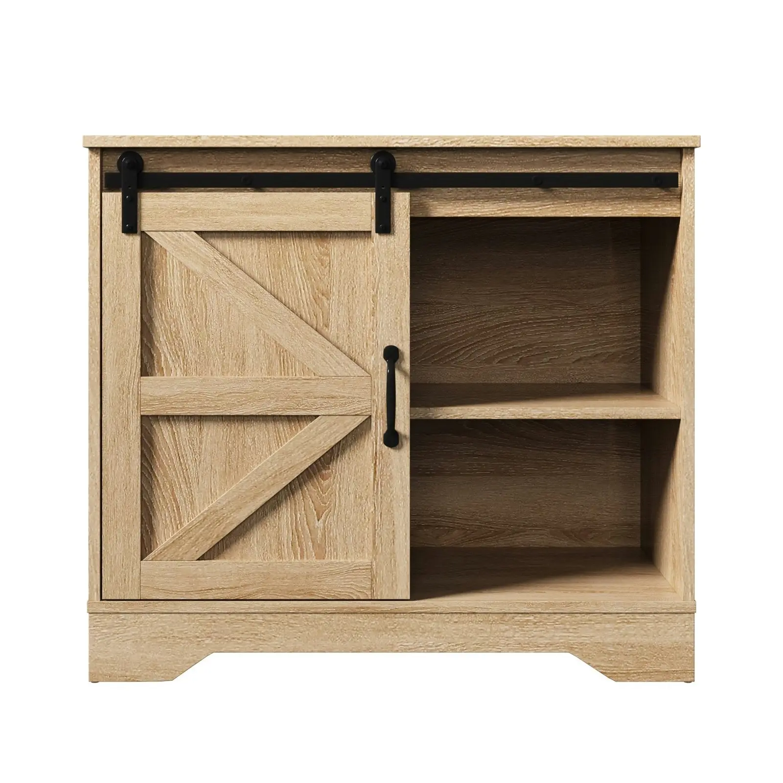 Oikiture Buffet Sideboard Cabinet Pantry Storage Cupboard Sliding Door Natural