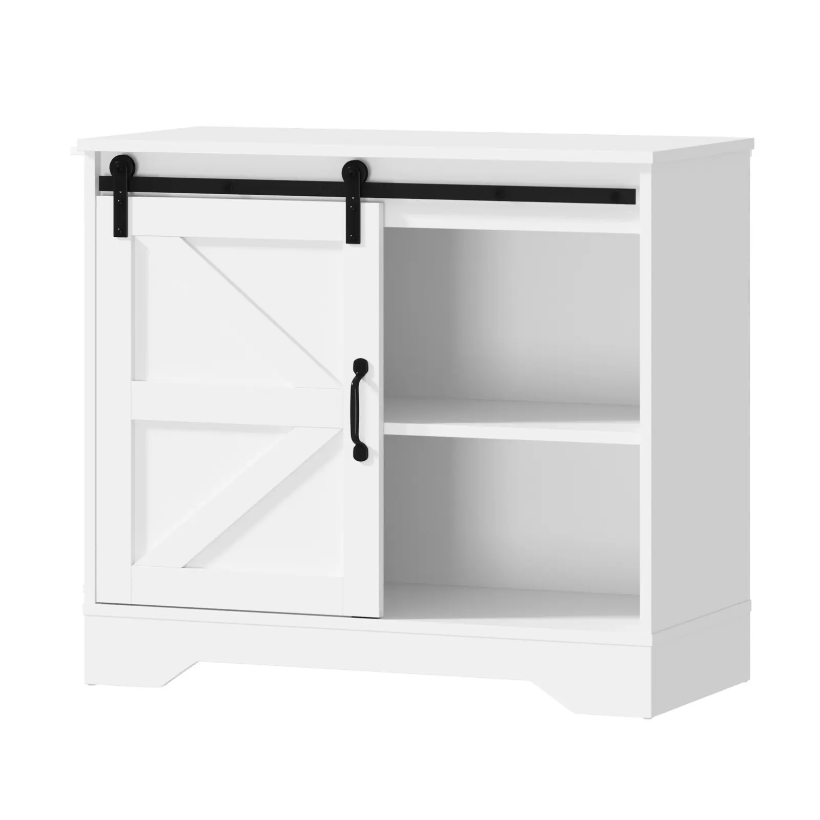 Oikiture Buffet Sideboard Cabinet Pantry Storage Cupboard Sliding Door White