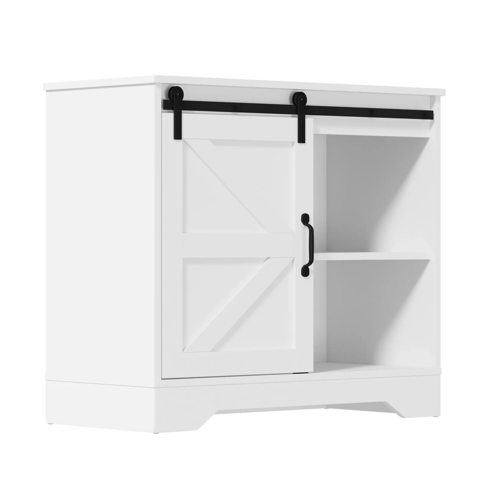 Oikiture Buffet Sideboard Cabinet Pantry Storage Cupboard Sliding Door White