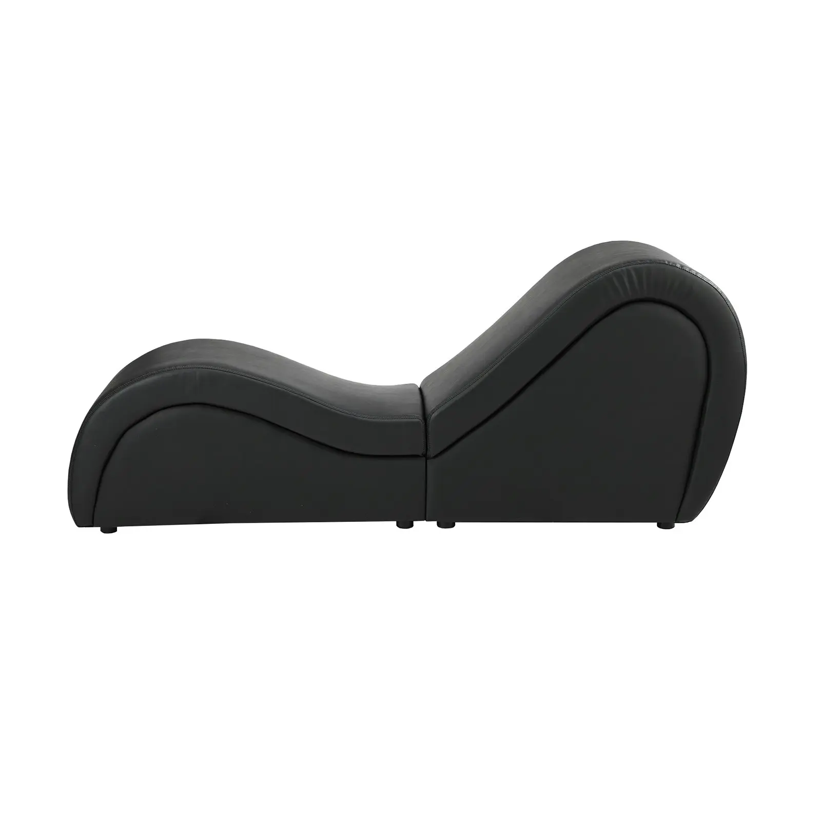 Oikiture Sofa Couch Love Seat Chaise Lounge Yoga Bed Black