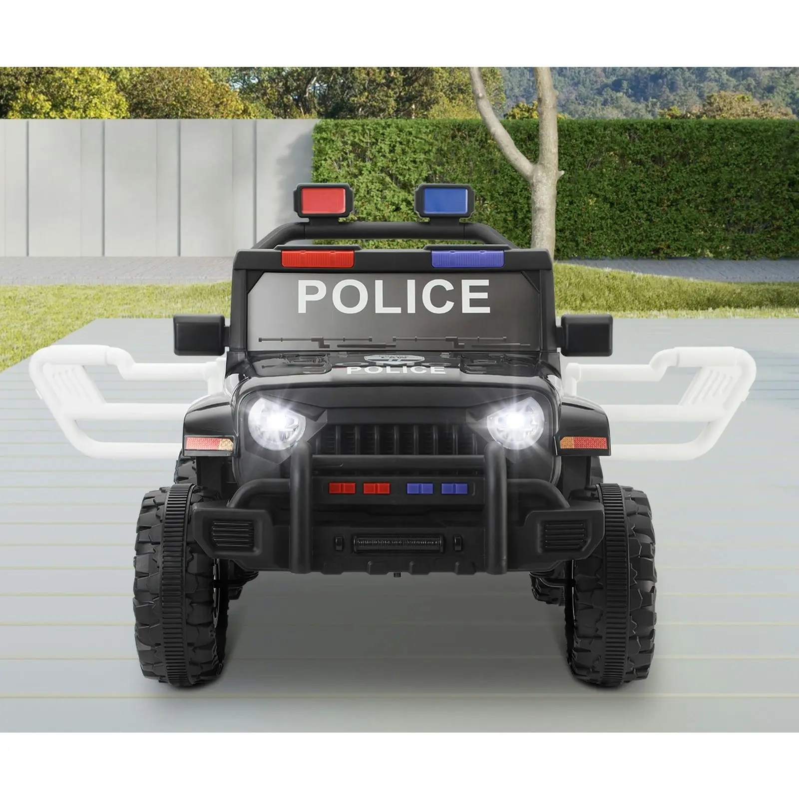 Mazam Kids Ride On Car Police 12V Electric Toy Remote Control