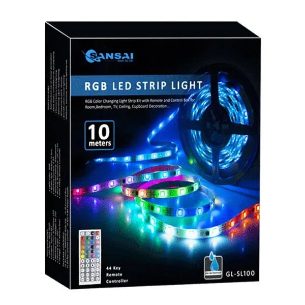 2x Sansai 10m USB Powered RGB LED Strip Light Monitor Backlight w/Remote Control