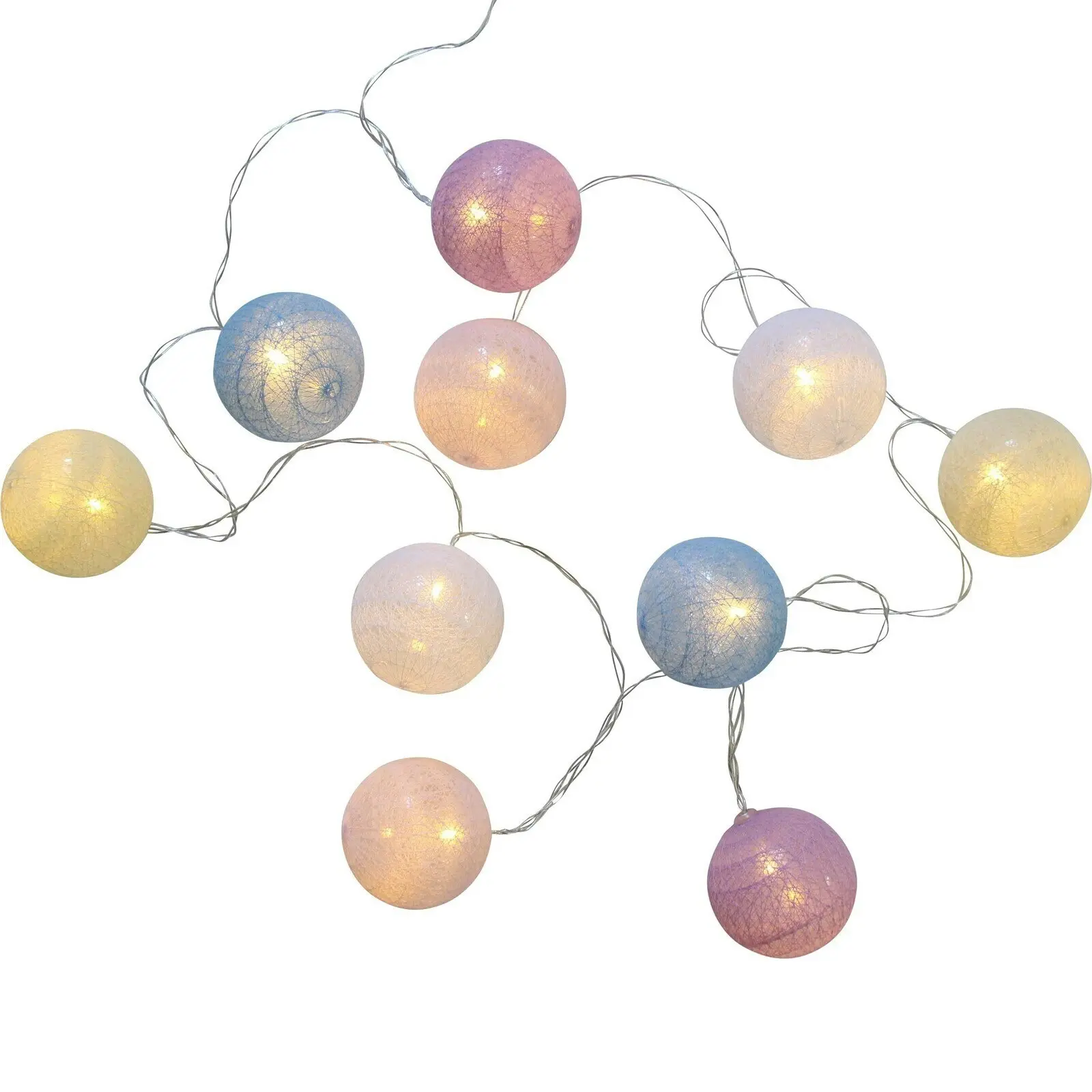 4x LVD Plastic LED 2m String 10 Lights Pastel Home/Nursery Decor Children/Baby