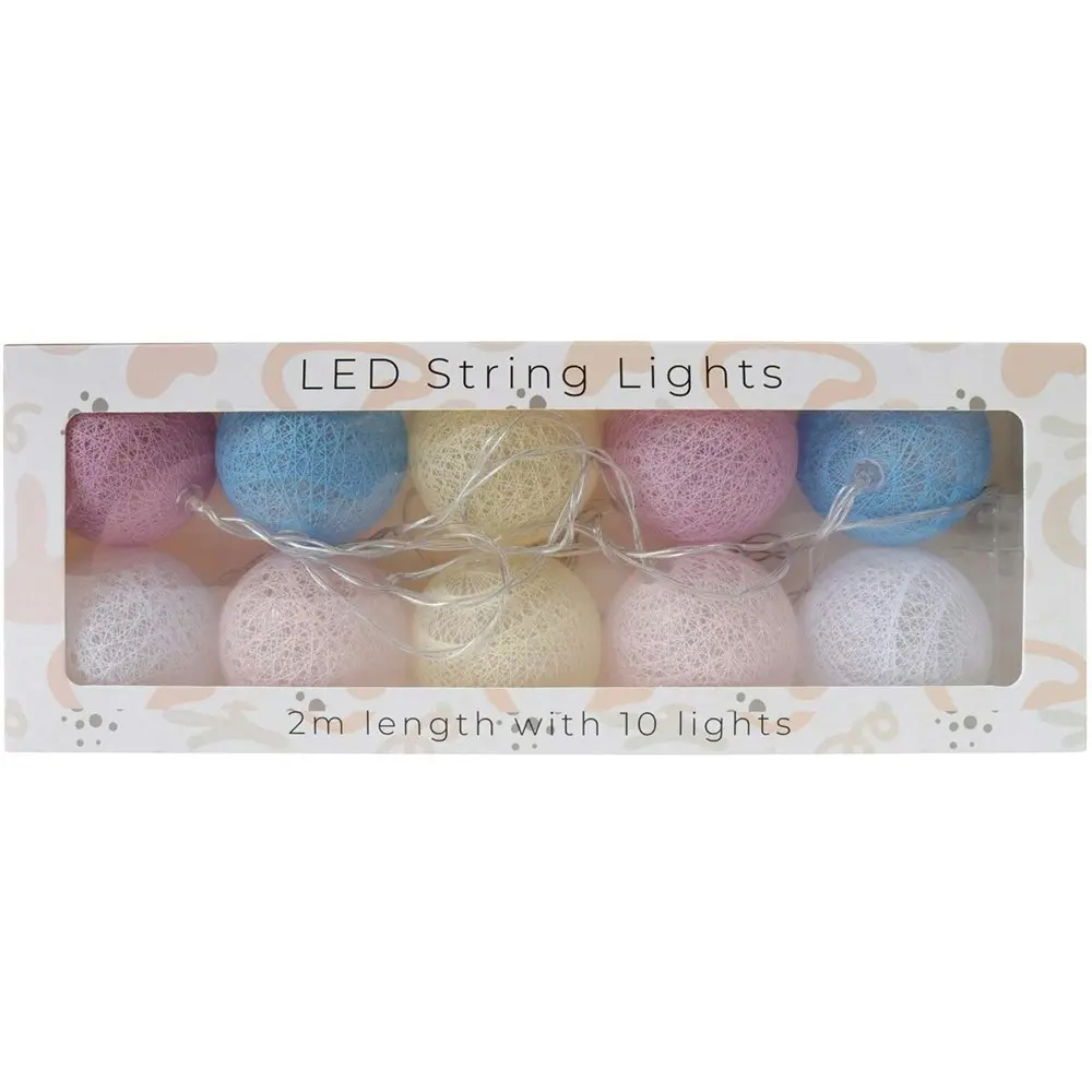 4x LVD Plastic LED 2m String 10 Lights Pastel Home/Nursery Decor Children/Baby