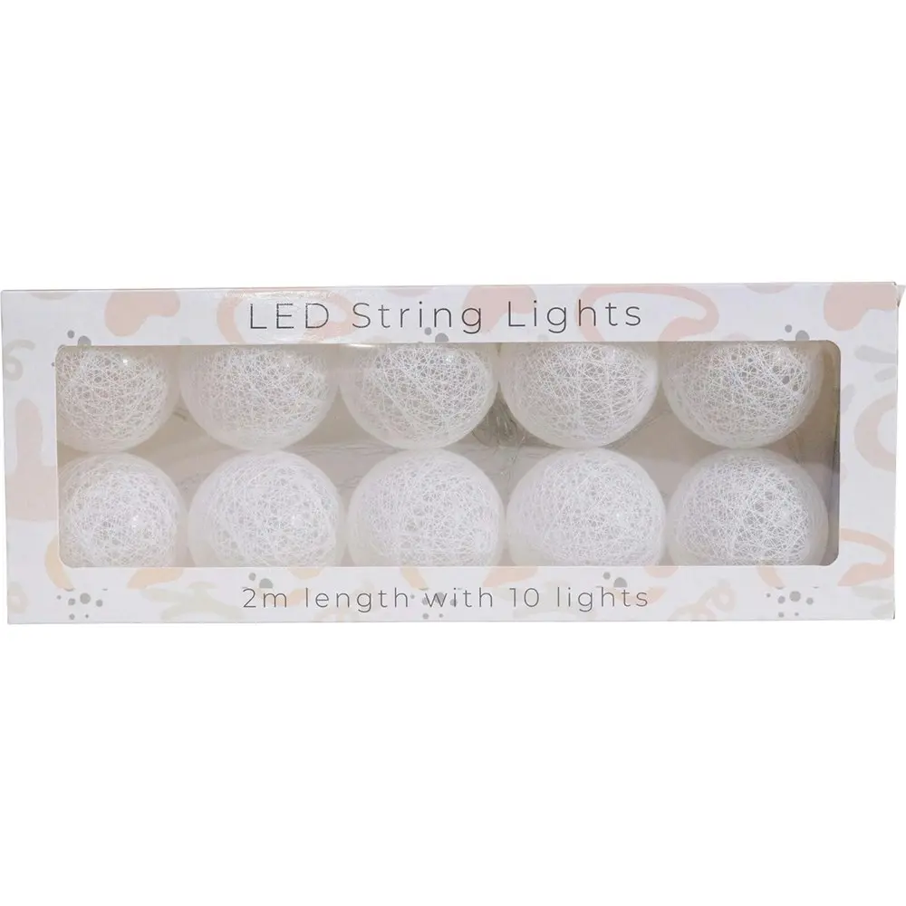 4x LVD LED 2m String 10 Lights Pastel Home/Nursery Decor Children/Baby White