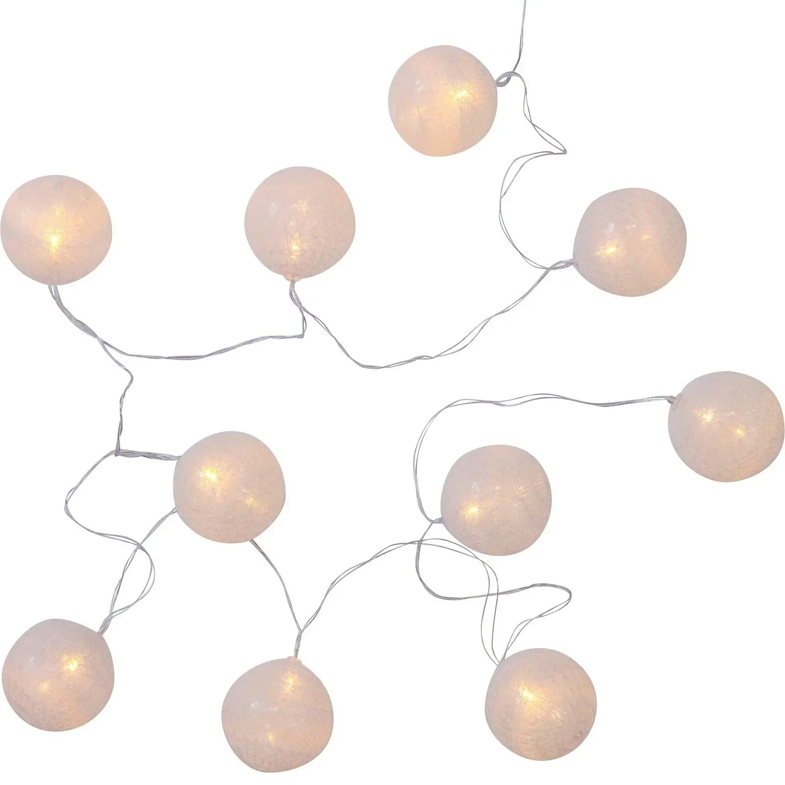 4x LVD LED 2m String 10 Lights Pastel Home/Nursery Decor Children/Baby White