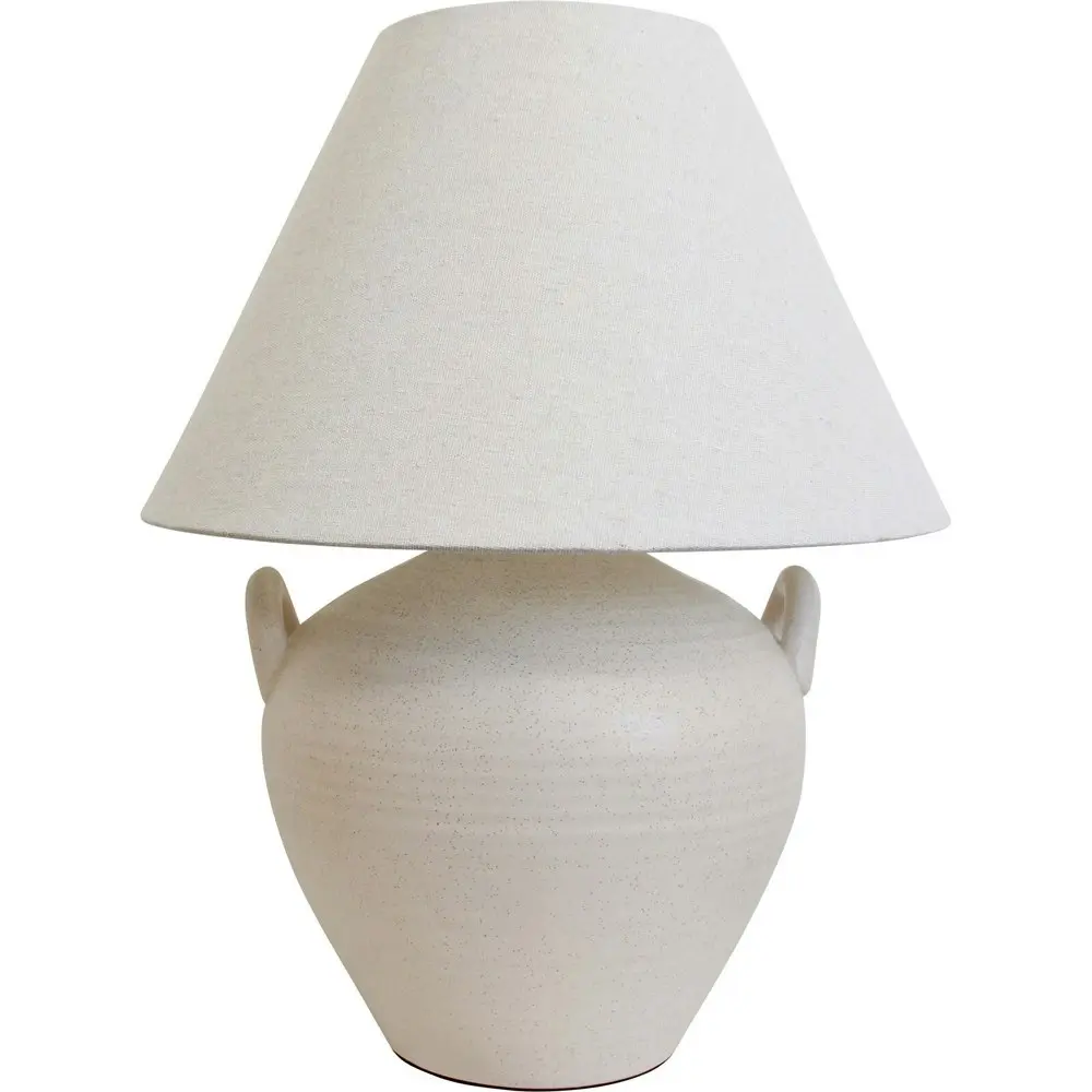 LVD Linen/Ceramic Lamp Cabana Home/Room Decor Tabletop Light 41x53cm Beige