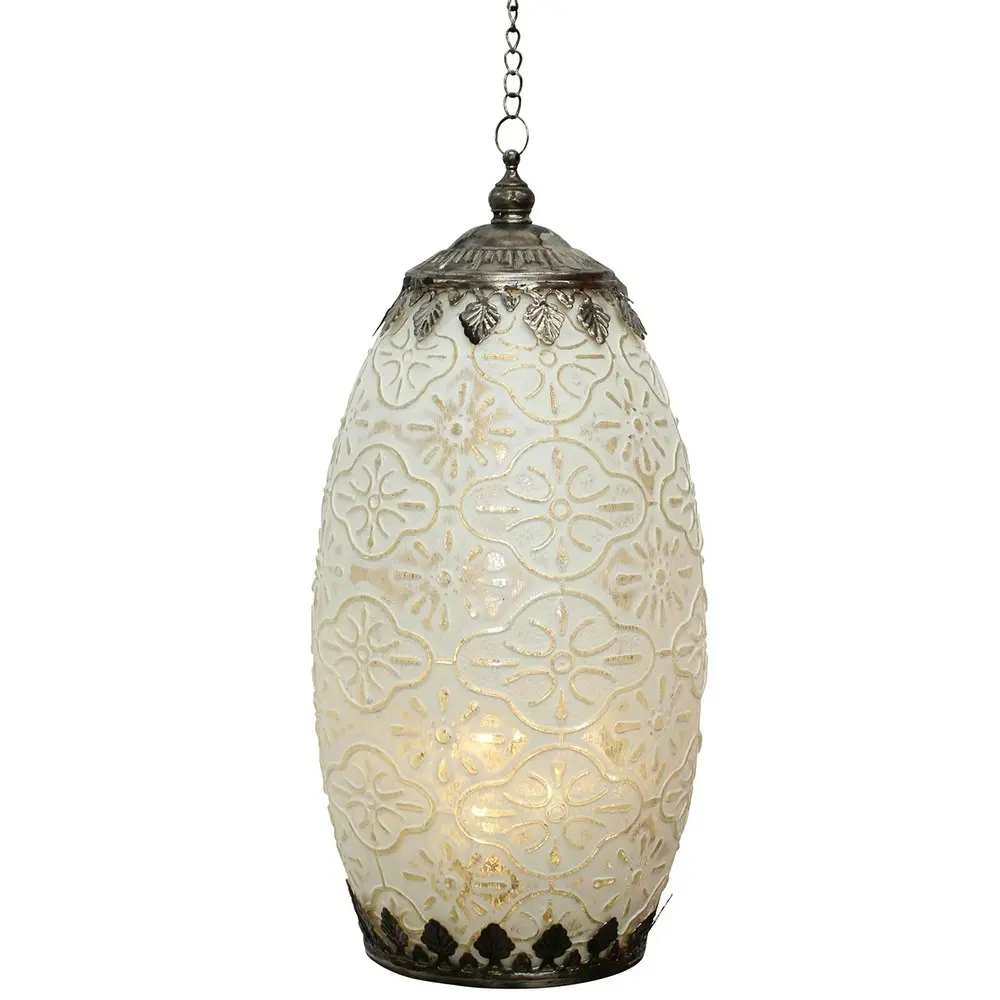 2x LVD Lantern LED Tall Decorative Lighting Tabletop/Hanging Home Decor White