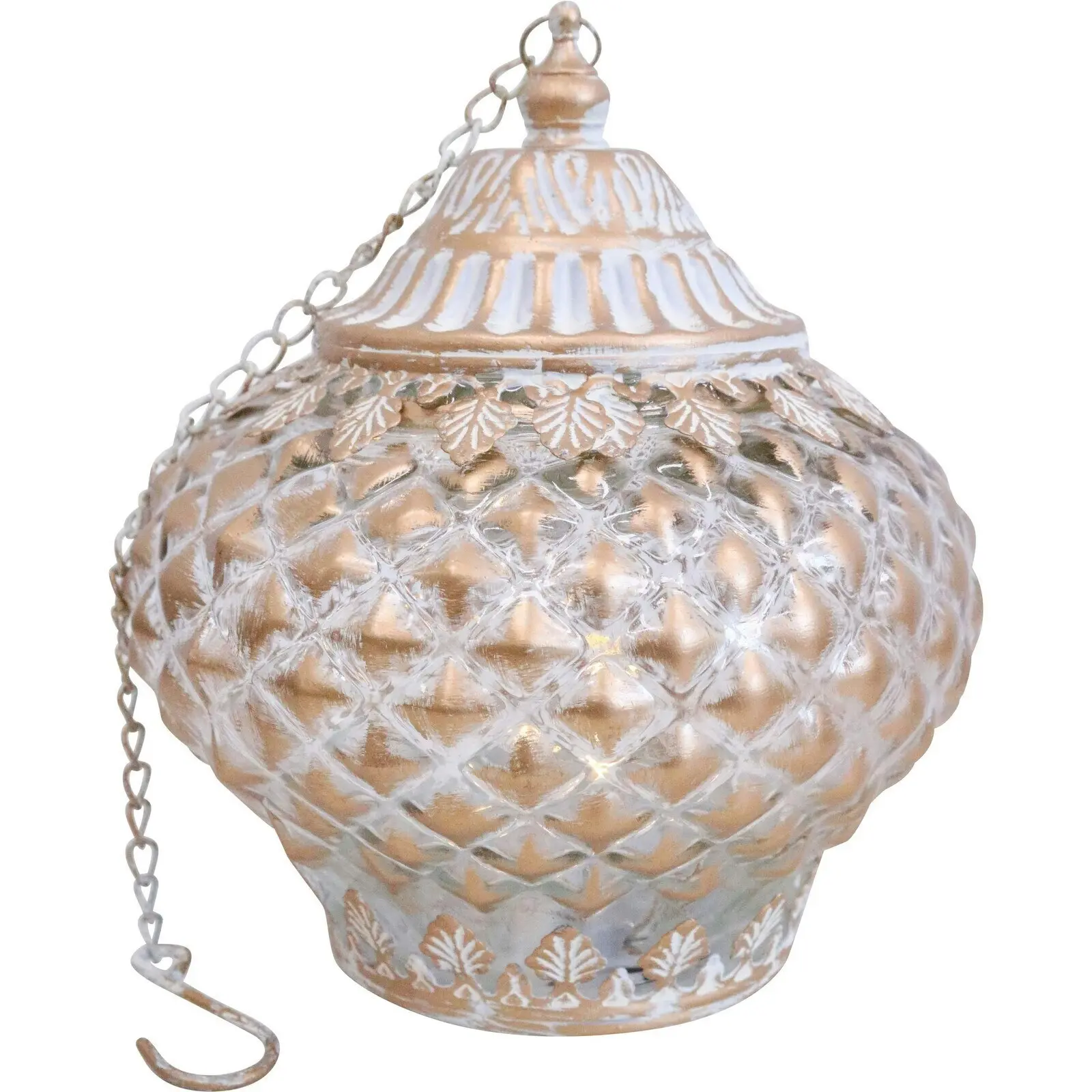 2x LVD Lantern LED Temple Goldwash Decorative Lighting Tabletop 15cm Home Decor