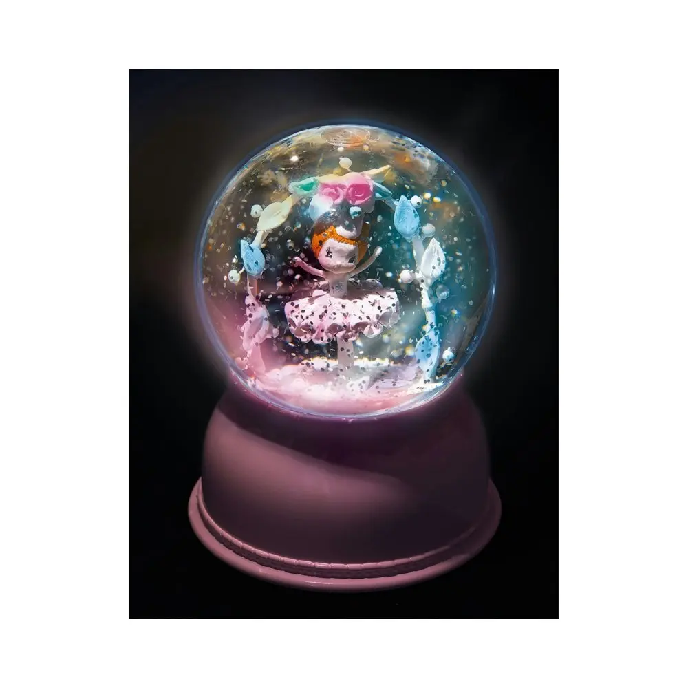 Djeco Ballerina Globe 18cm Night Light Pink Newborn Kids Home Nursery Decor 0+