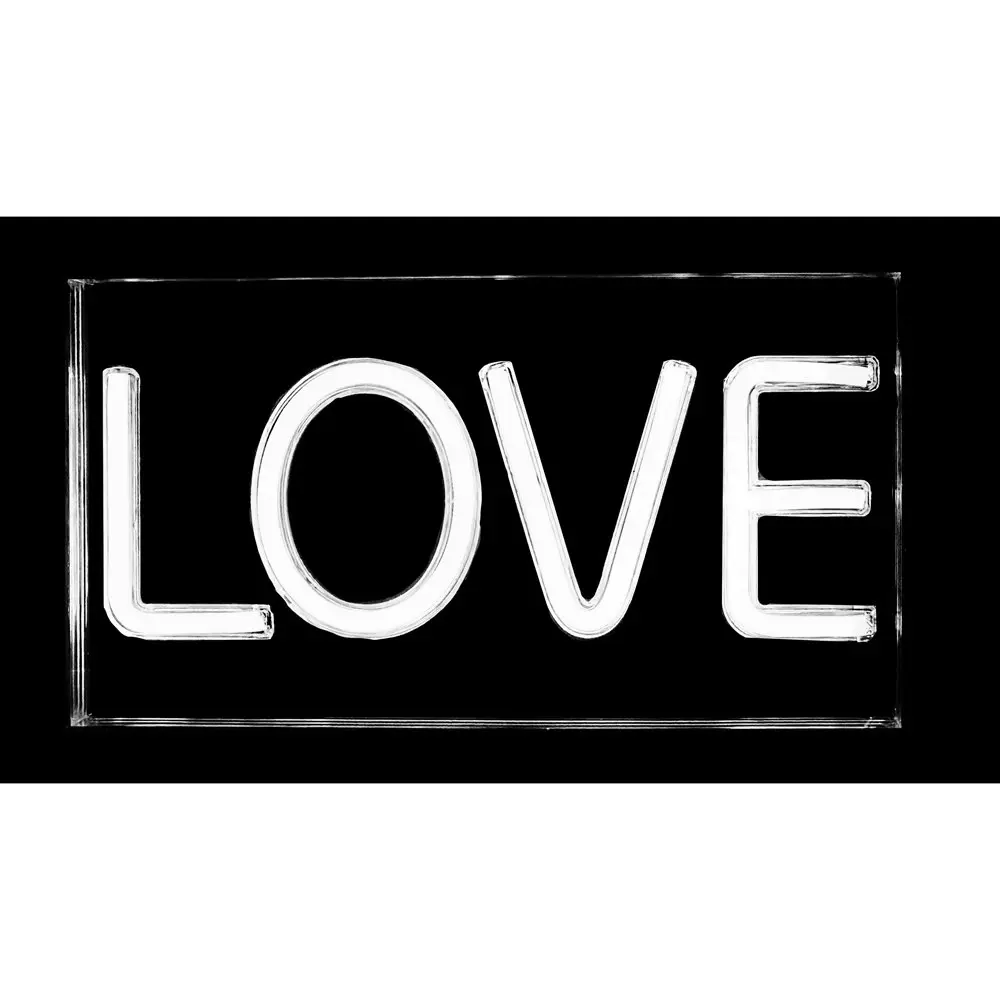 Gibson Gifts Love LED Neon Sign Light Stand Home/Room 23cm Tabletop Decor