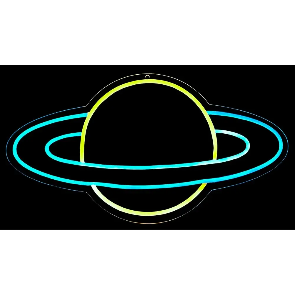 Gibson Gifts Planet LED Neon Light Wall Sign Home/Room 39cm Hanging Decor