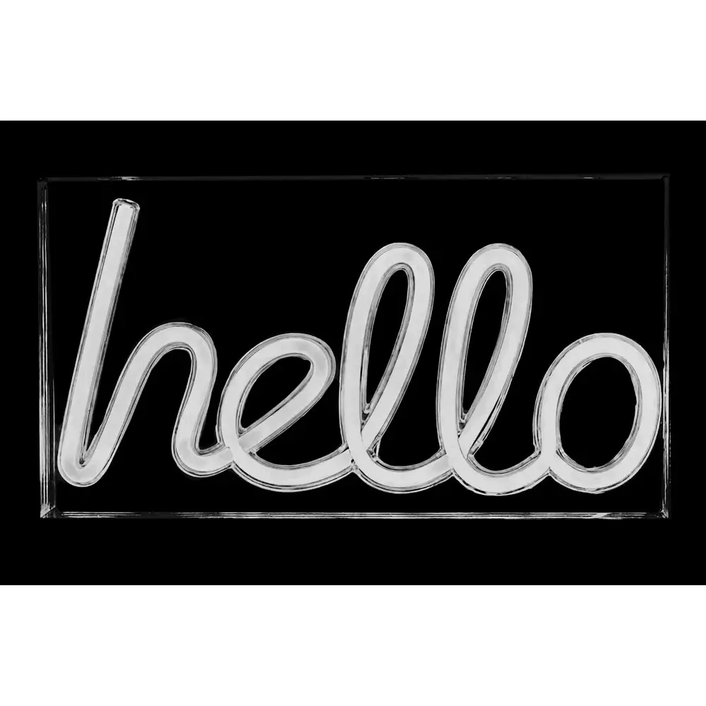 Gibson Gifts Hello LED Neon Sign Light Stand Home/Room 23cm Tabletop Decor