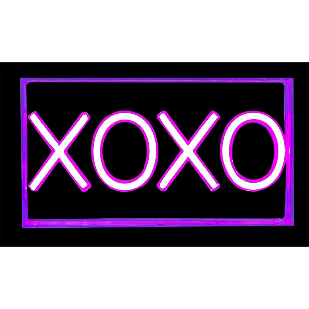 Gibson Gifts XOXO LED Neon Sign Light Stand Home/Room 23cm Tabletop Decor