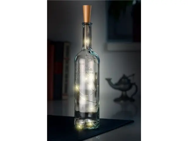 2x Goobay Battery Operated 95cm Bottle String Light w/10 LED/Timer Decoration