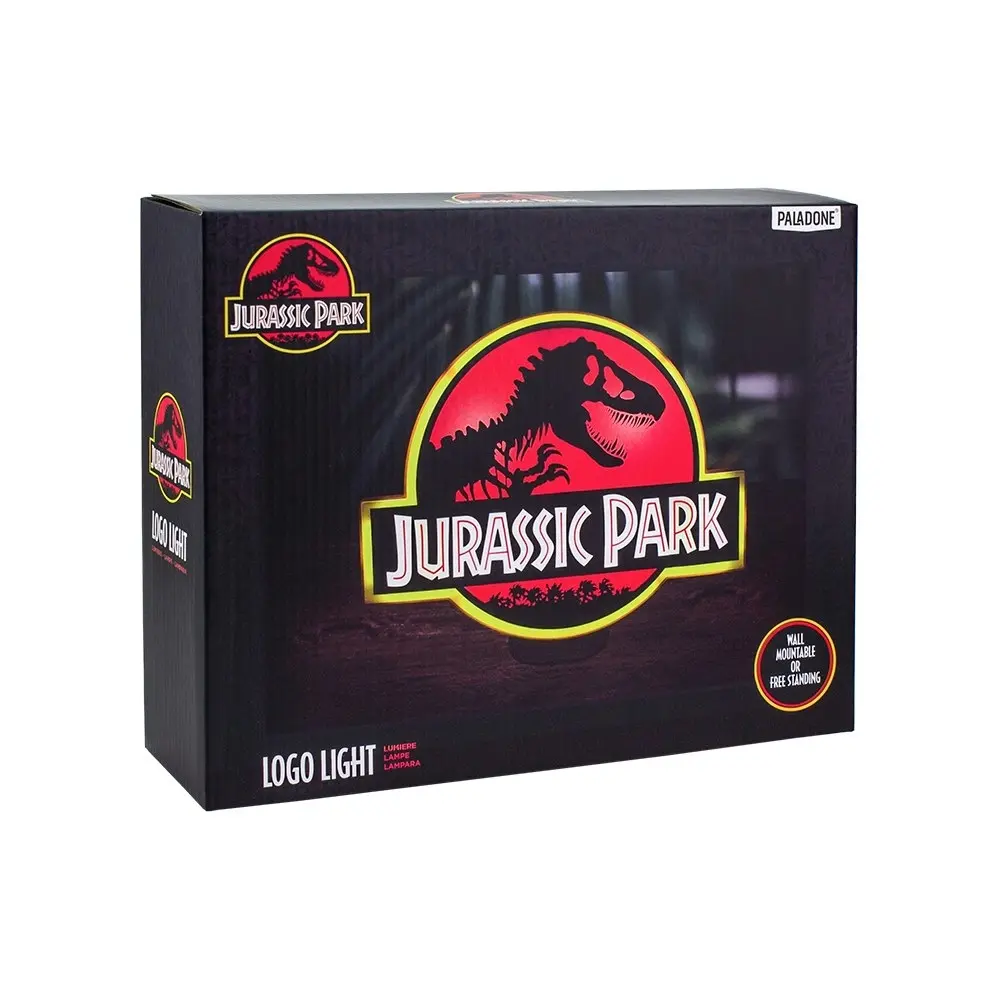 Jurassic Park Logo Night Light 22.5cm Wall Mount/Freestanding Bedroom Lamp 12+