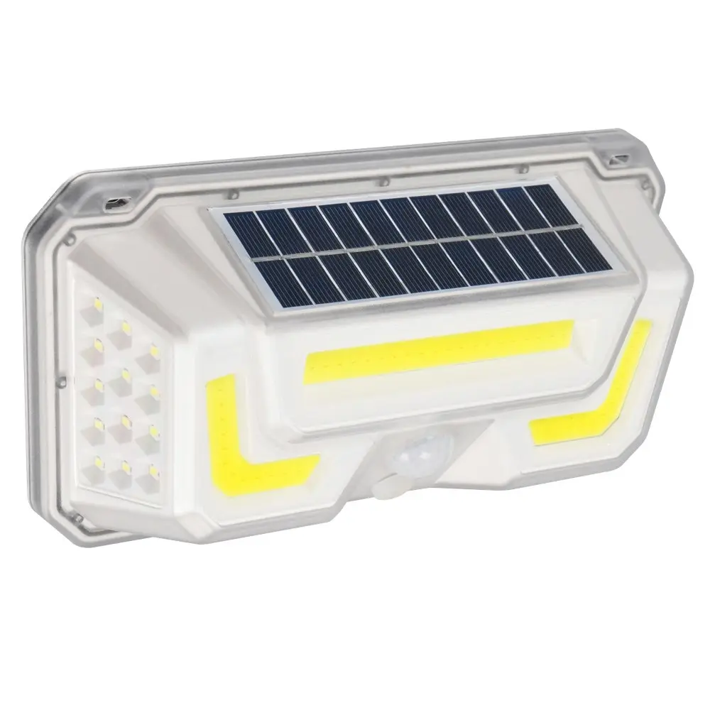 2x Solar Powered IP44 Super Bright Outdoor Motion Activated Light 600lm 23cm