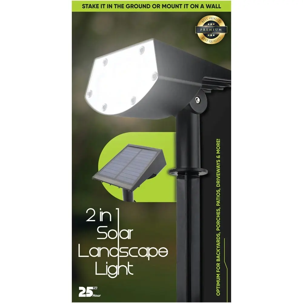 2x 25th Hour 31cm 2in1 Solar Landscape Outdoor/Garden/Patio LED Light Adjustable