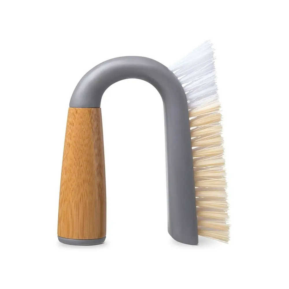 2x Full Circle Grunge Buster Grout & Tile Cleaning Brush Kitchen/Bathroom Grey