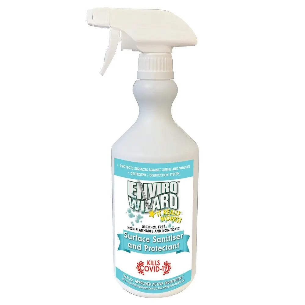 Enviro Wizard 750ml Surface Sanitiser Cleaner Kills 99.99% Germs/Bacteria 3x