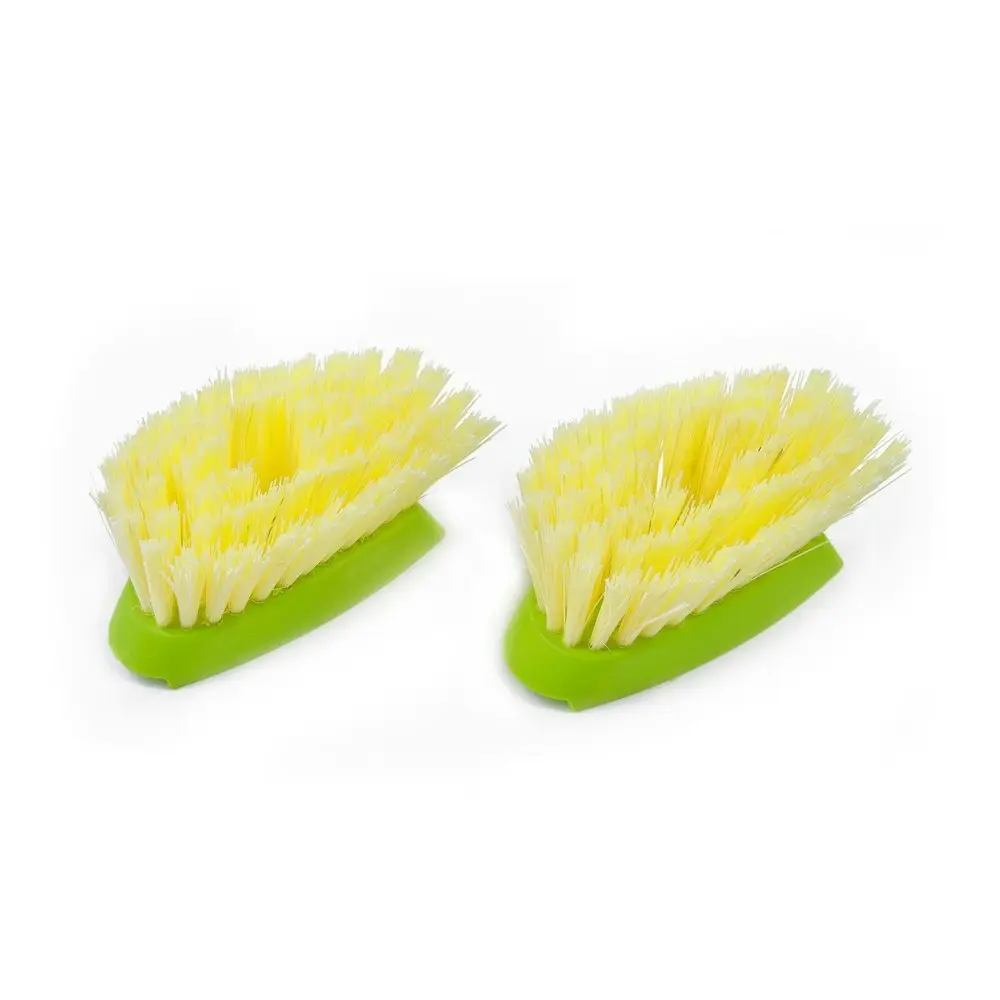 2x 2pc Full Circle Suds Up Dish Brush Head Refill Replacement Home Cleaner Green