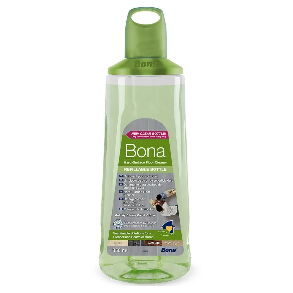 2x Bona 850ml Hard Surface Floor/Tile Cleaner Refill Cartridge For New Spray Mop