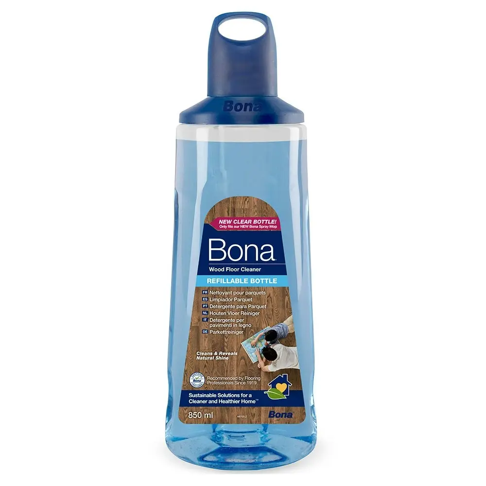 2x Bona 850ml Wood/Timber Floor Cleaner Refill Cartridge For New Spray Mop