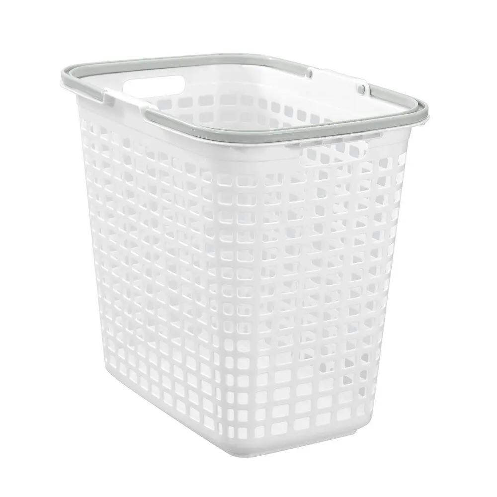 12x Boxsweden 30L Laundry Carry Basket Clothes Humper 44.5x40cm w/ Handle White