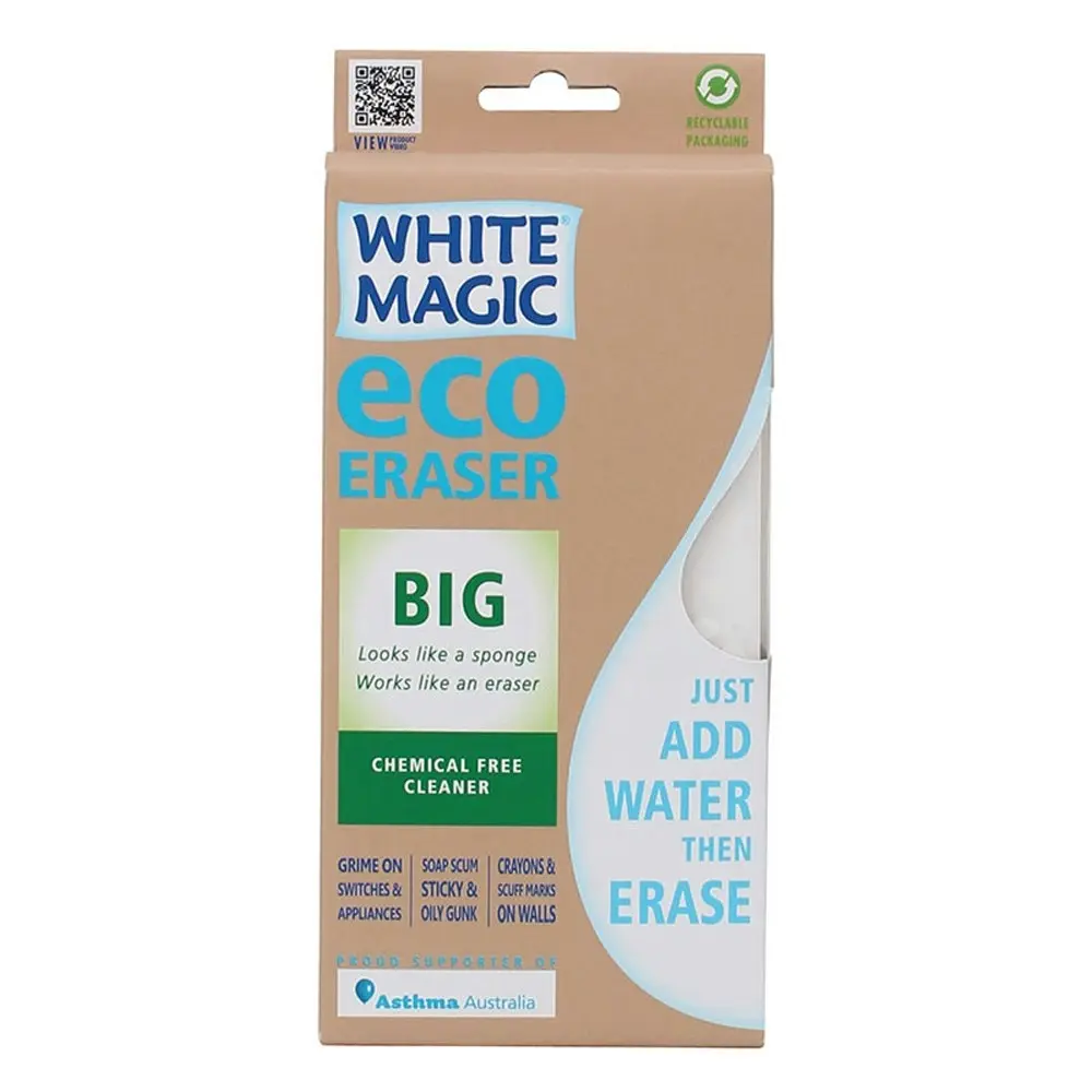 3x White Magic Eco Standard 18x9cm Eraser Sponge Multi-Purpose Dirt/Bath Cleaner