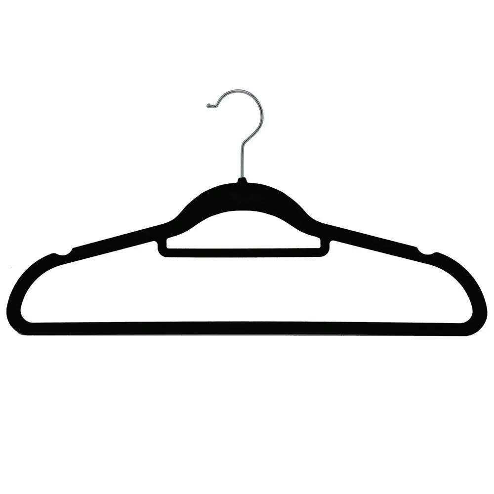 30PK Boxsweden Velvet Hanger/Storage Wardrobe Organiser for Clothes/Shirt Black