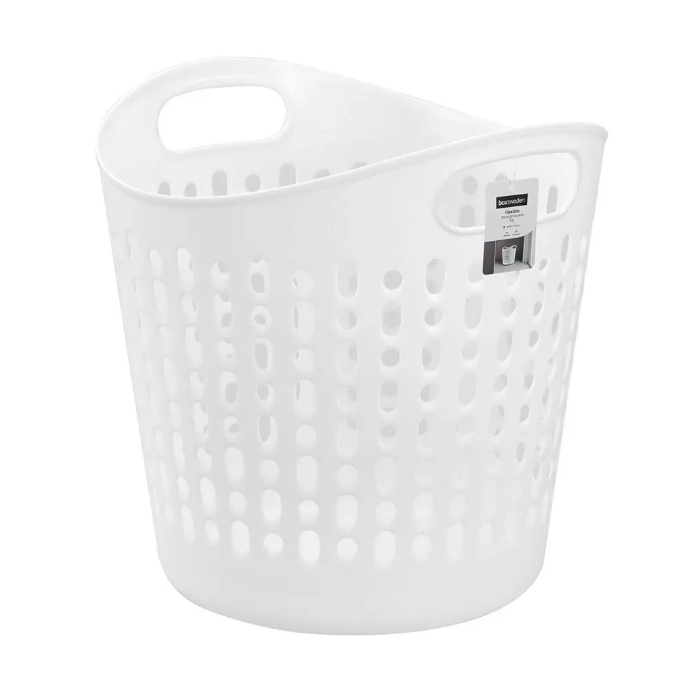 6x 2pc Boxsweden 55L Flexible Laundry Carry Basket Clothes Humper 43x46cm Asstd