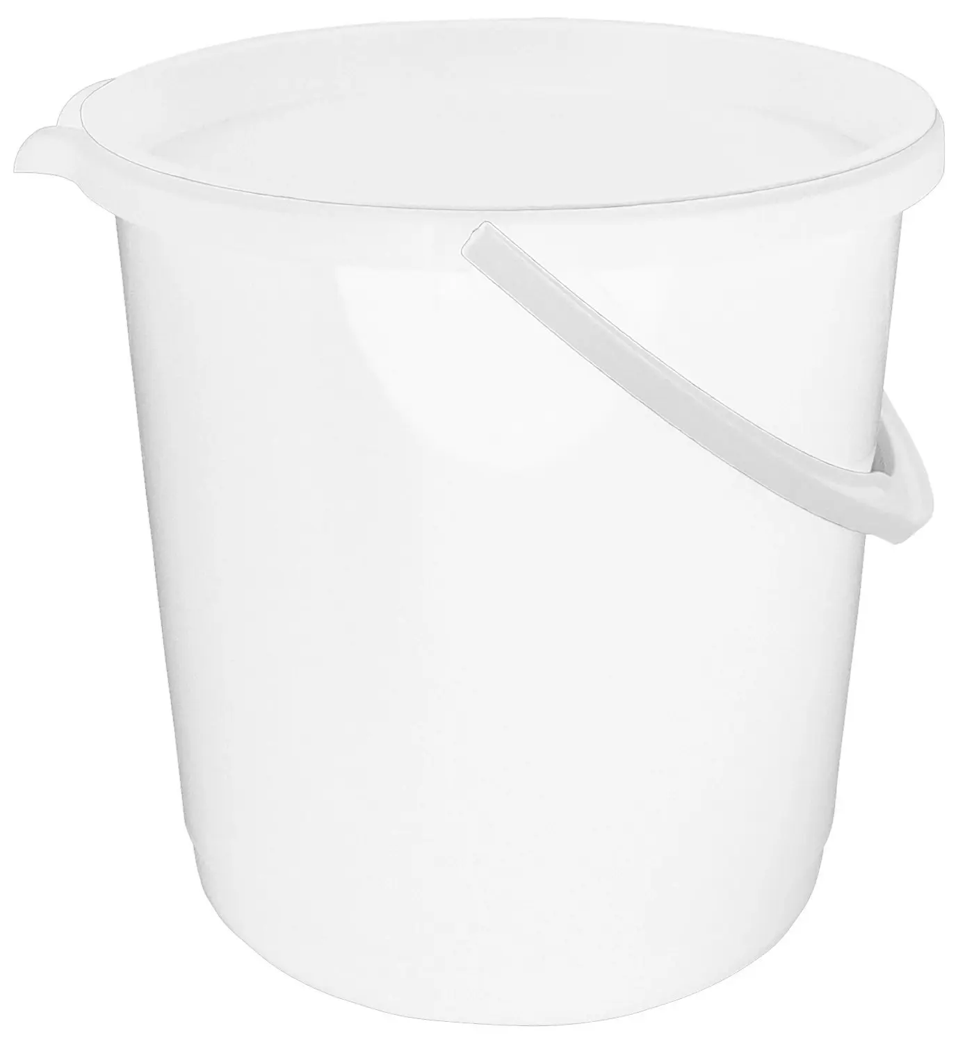 6x Home Leisure Bucket W/Lid 11L White Laundry Cleaning Home Decor Organisation