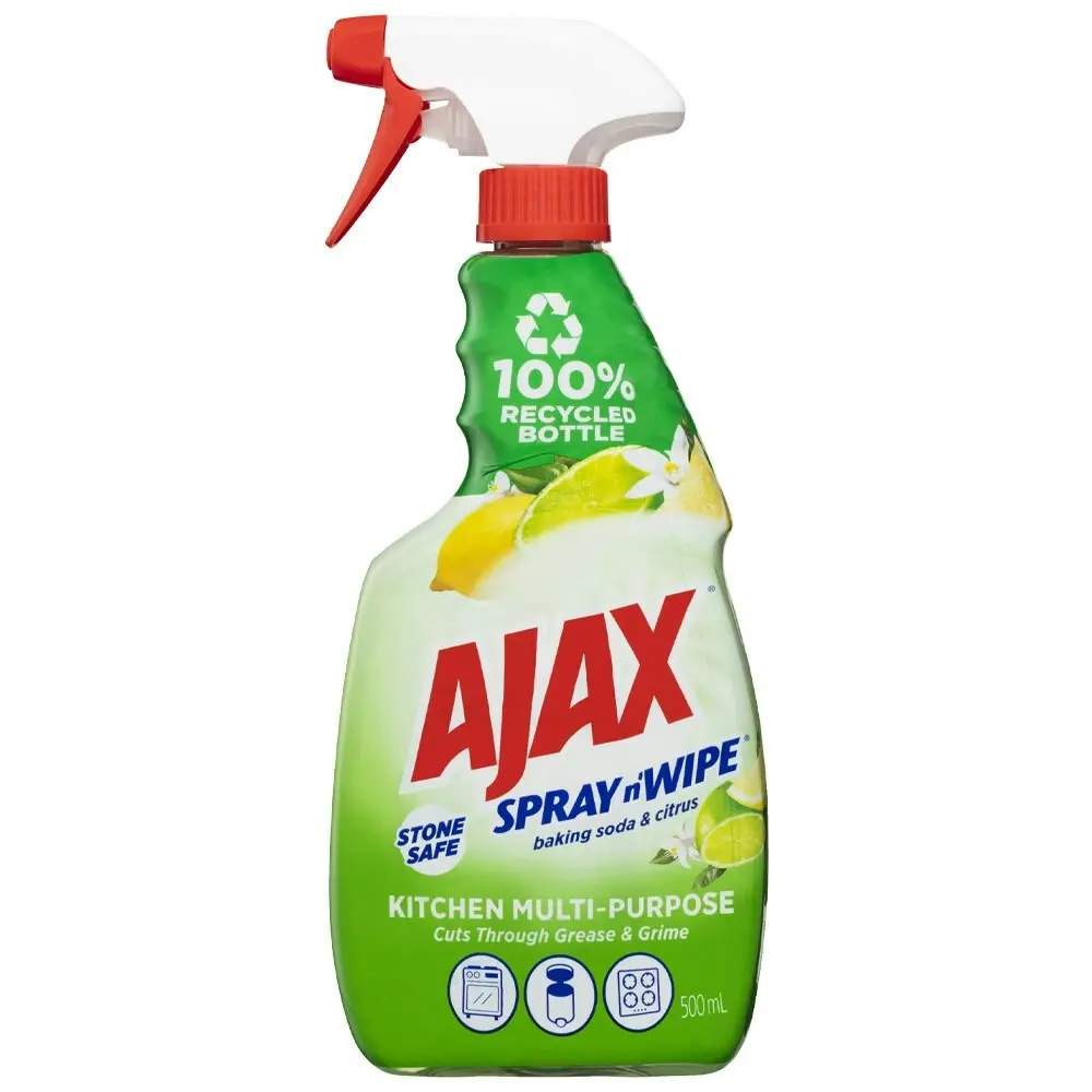 8x Ajax Spray N Wipe Trigger Multi-Purpose Spray Baking Soda & Citrus 500ml