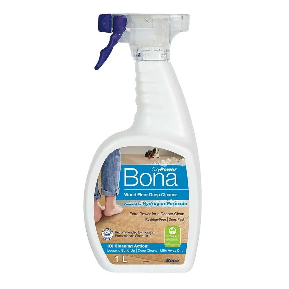 2x Bona 1L Wood Floor Deep Surface Clean Residue Free Spray w/Hydrogen Peroxide