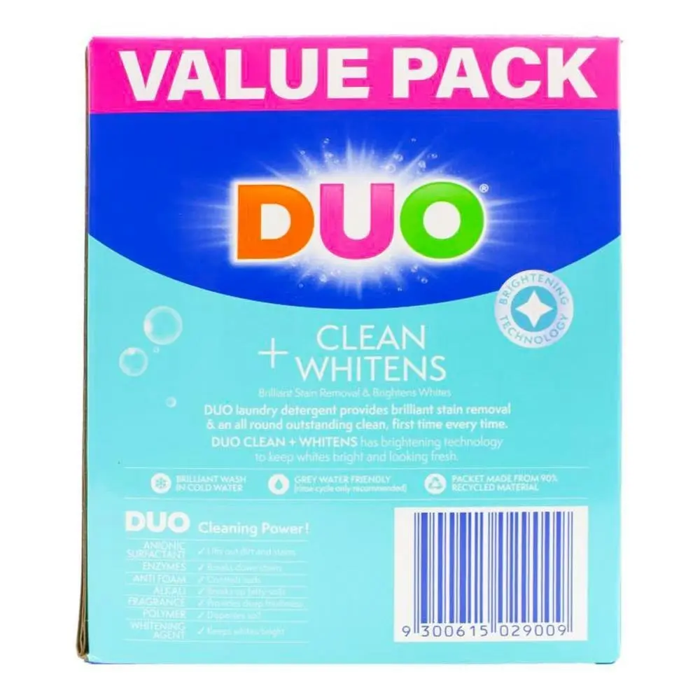 Duo Value Pack Laundry Powder Front & Top Loader Whitens Fresh Formula 5kg