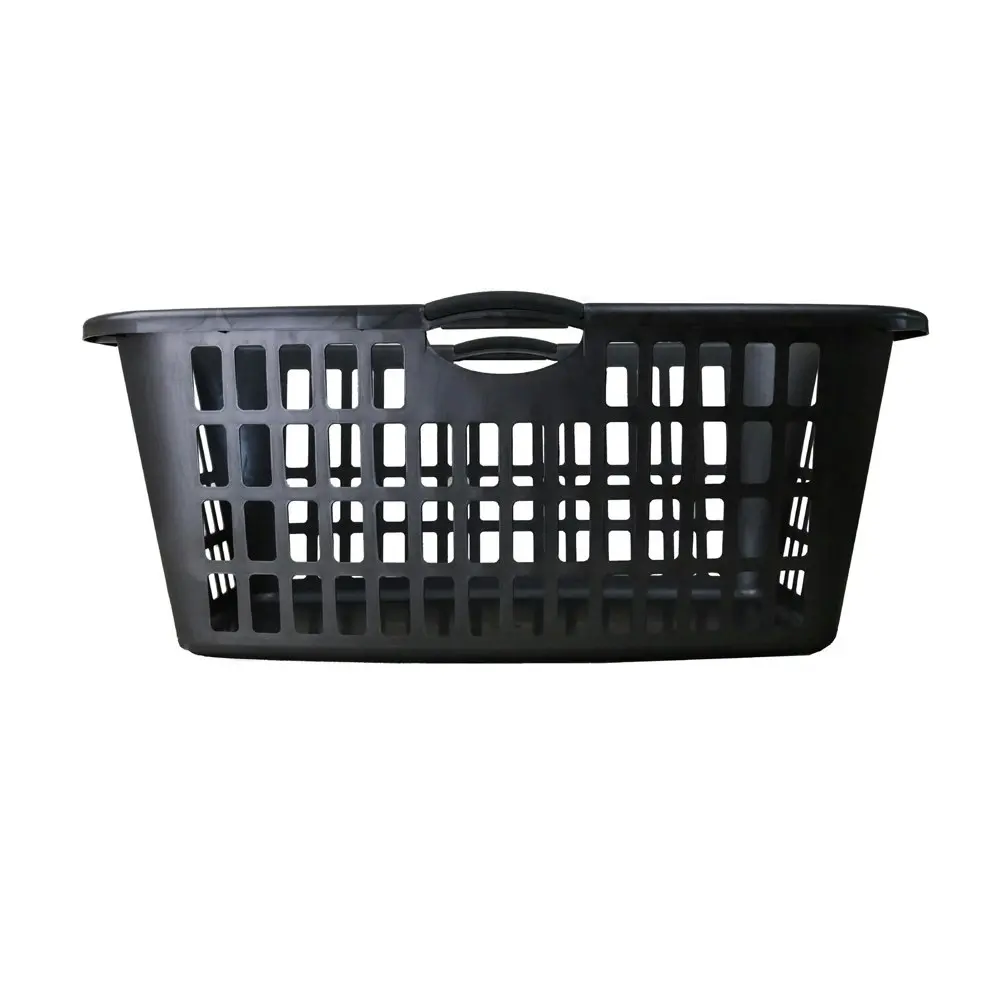 3x Home Leisure 67L Rect Laundry Basket Char Laundry Cleaning Home Organisation