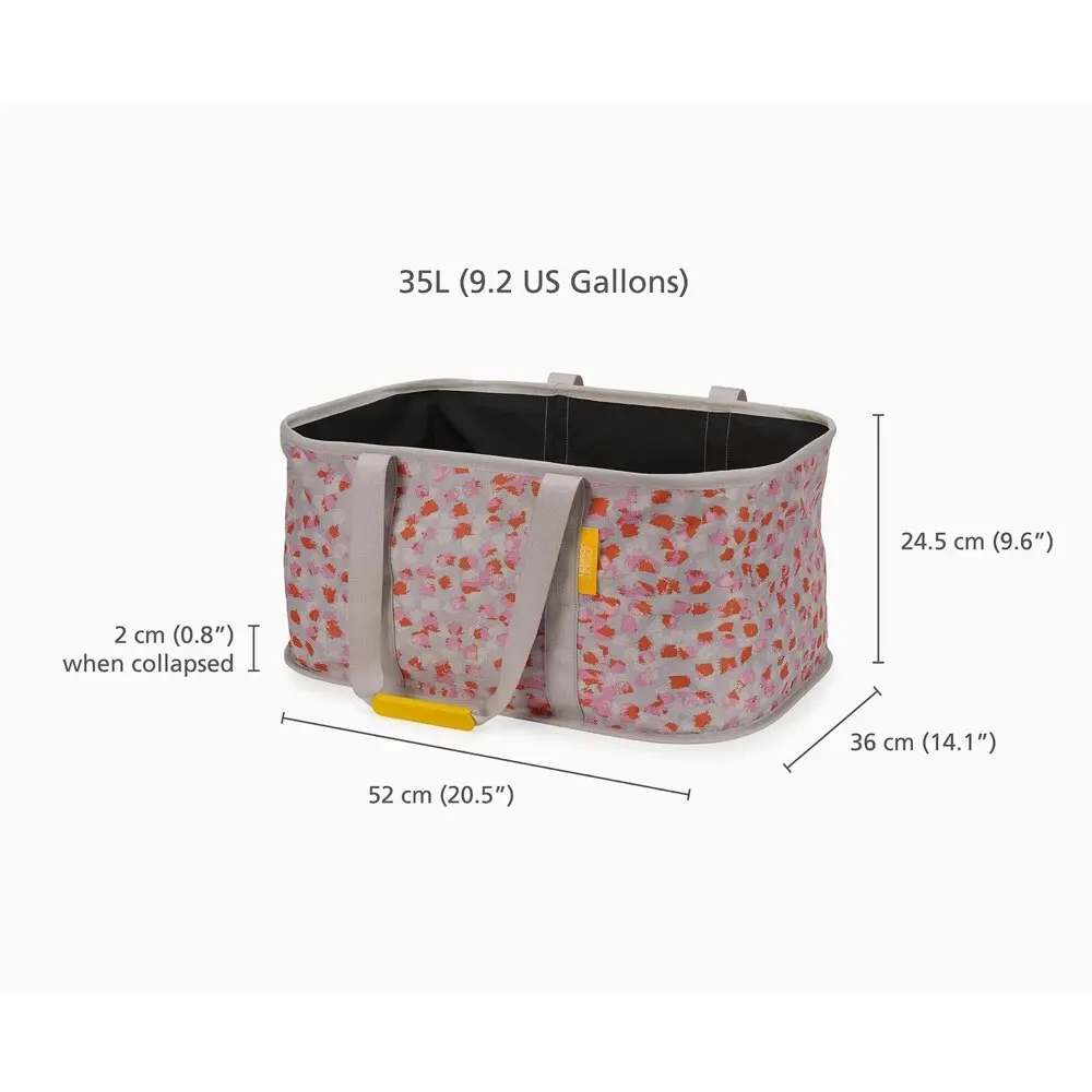 Joseph Joseph Hold-All Max 53cm/35L Laundry Basket Box w/ Handle Peach Blossom