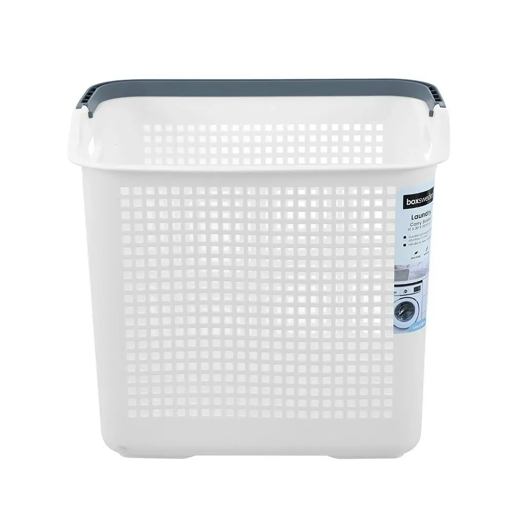 2x Boxsweden 41x36.5cm Laundry Carry Basket Large Storage Home Organiser Assort